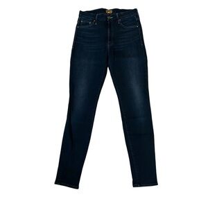 MOTHER Dark Blue Wash Women's Skinny Jeans High Waisted Looker